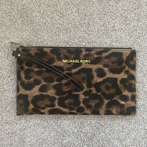 Michael Kors hair calf clutch